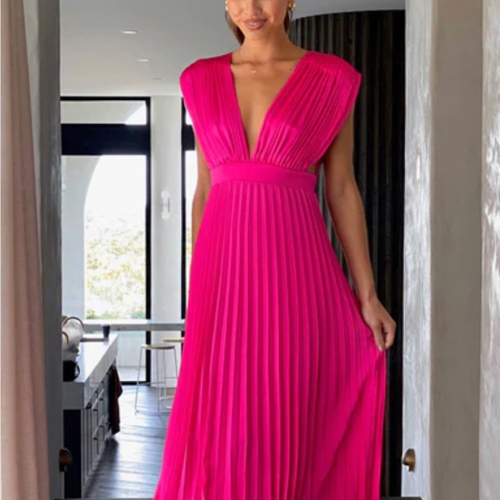 Hot Pink Maxi Dress - Picture 1 of 3